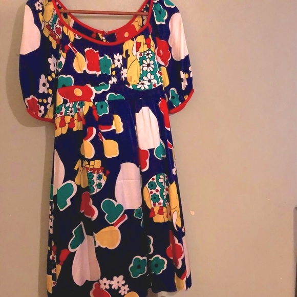 True Vintage Retro Hippie Cottage Dress - Picture 1 of 4